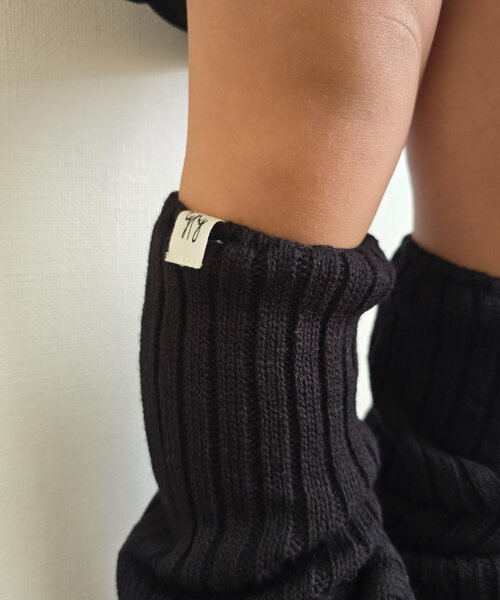 CIAOPANIC TYPY（チャオパニックティピー）の「【KIDS】リブレッグウォーマー（レッグウォーマー・キッズ・ブラック/オフホワイト・ONE SIZE）」の6枚目の写真