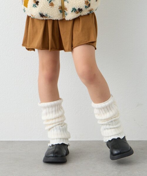 CIAOPANIC TYPY（チャオパニックティピー）の「【KIDS】リブレッグウォーマー（レッグウォーマー・キッズ・ブラック/オフホワイト・ONE SIZE）」の11枚目の写真