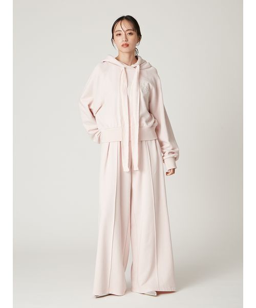 FRAY I.D（フレイアイディー）の「ウエストベロアリボンスウェットパンツ（その他パンツ・レディース・グレー/ピンク/オートミール・0/1）」の5枚目の写真