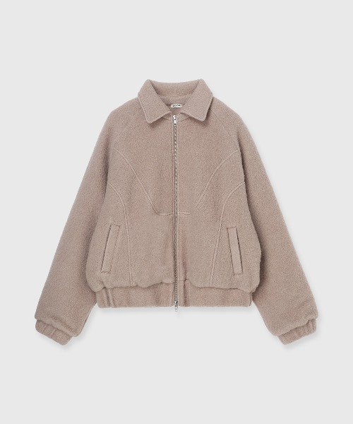 CREDONA（クレドナ）の「WOOL SHAGGY JACKET/ウールシャギージャケット（ブルゾン・レディース・ベージュ/グレー/アイボリー・FREE）」の18枚目の写真