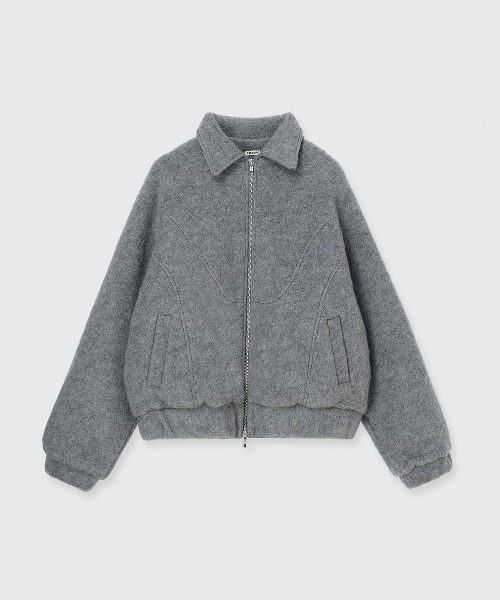CREDONA（クレドナ）の「WOOL SHAGGY JACKET/ウールシャギージャケット（ブルゾン・レディース・ベージュ/グレー/アイボリー・FREE）」の19枚目の写真