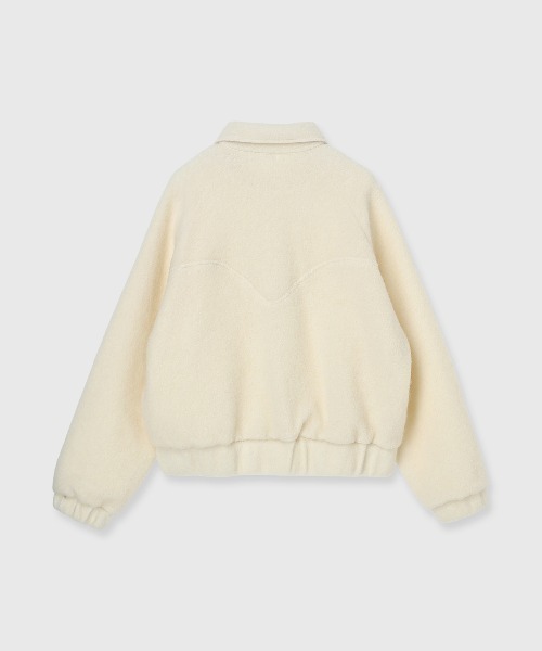 CREDONA（クレドナ）の「WOOL SHAGGY JACKET/ウールシャギージャケット（ブルゾン・レディース・ベージュ/グレー/アイボリー・FREE）」の21枚目の写真