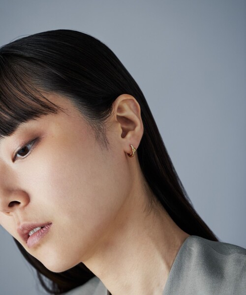Jouete（ジュエッテ）の「[スナップピアス] ノット（ピアス（両耳用）・レディース・イエローゴールド/プラチナム・FREE）」の11枚目の写真