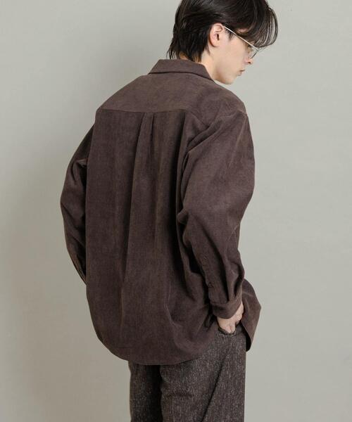 SENSE OF PLACE by URBAN RESEARCH（センスオブプレイスバイアーバンリサーチ）の「ブロックコーデュロイオープンカラーシャツ（シャツ/ブラウス・メンズ・ネイビー/ブラウン/カーキ・MEDIUM/LARGE）」の12枚目の写真