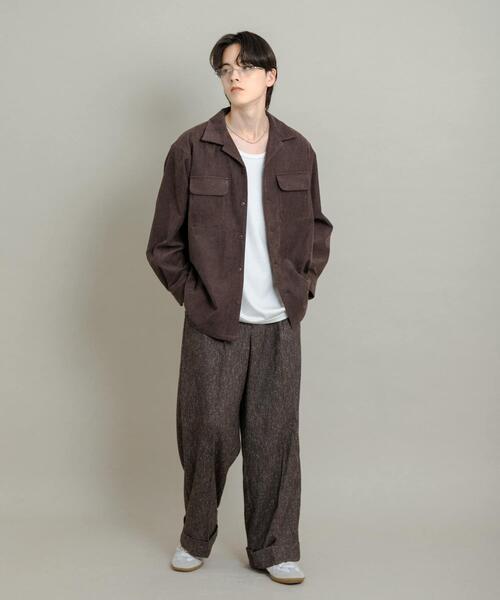 SENSE OF PLACE by URBAN RESEARCH（センスオブプレイスバイアーバンリサーチ）の「ブロックコーデュロイオープンカラーシャツ（シャツ/ブラウス・メンズ・ネイビー/ブラウン/カーキ・MEDIUM/LARGE）」の13枚目の写真