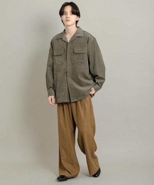SENSE OF PLACE by URBAN RESEARCH（センスオブプレイスバイアーバンリサーチ）の「ブロックコーデュロイオープンカラーシャツ（シャツ/ブラウス・メンズ・ネイビー/ブラウン/カーキ・MEDIUM/LARGE）」の22枚目の写真