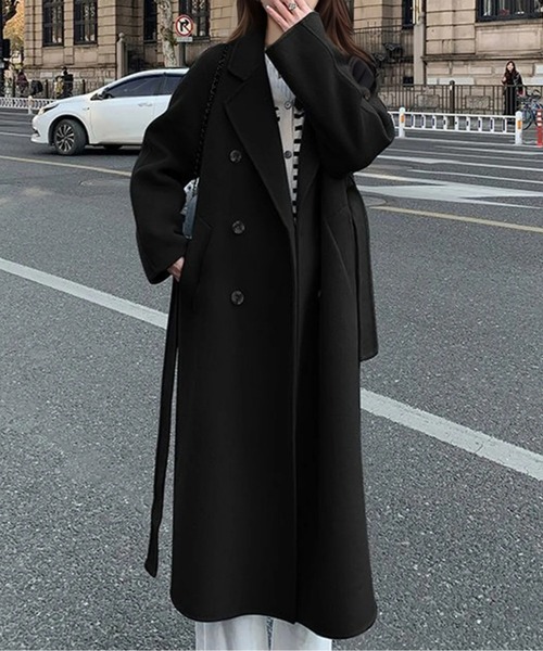 ダブルブレストロングコート