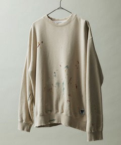【ATELLIER WELLS BY JOHNBULL】ペイントスウェットプルオーバー