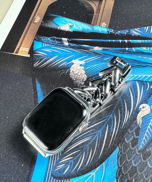 MAISON SELECT(メゾンセレクト)の「10D19-MZ Vチェーンスマートウォッチバンド(デジタル腕時計・レディース・ブラック/シルバー/ピンクゴールド・38/41)」の16枚目の写真