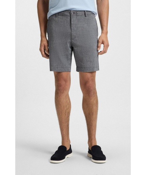 BOSS(ボス)の「レギュラーフィット ショートパンツ リネンブレンド ドローコード付き(その他パンツ・メンズ・ベージュ/ダークブルー・48/44/52/50/46/54)」の1枚目の写真