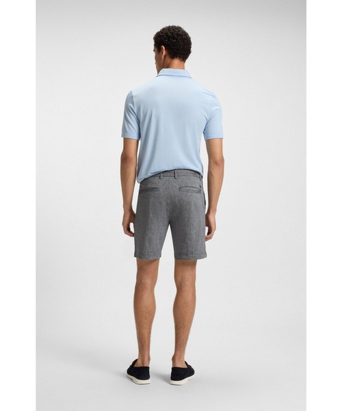 BOSS(ボス)の「レギュラーフィット ショートパンツ リネンブレンド ドローコード付き(その他パンツ・メンズ・ベージュ/ダークブルー・48/44/52/50/46/54)」の6枚目の写真