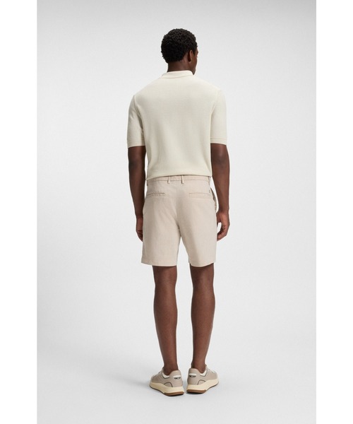 BOSS(ボス)の「レギュラーフィット ショートパンツ リネンブレンド ドローコード付き(その他パンツ・メンズ・ベージュ/ダークブルー・48/44/52/50/46/54)」の11枚目の写真