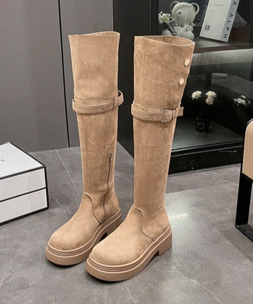 lilful(リルフル)の「2WAY 折り返しボア ムートンロングブーツ スエード(ブーツ・レディース・アイボリー/ブラック/ブラック系その他/その他1・M/L)」の17枚目の写真