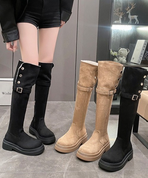 lilful(リルフル)の「2WAY 折り返しボア ムートンロングブーツ スエード(ブーツ・レディース・アイボリー/ブラック/ブラック系その他/その他1・M/L)」の20枚目の写真