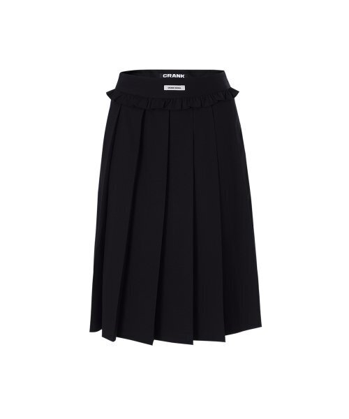 CRANK（クランク）の「フリルプリーツミディスカート_ダークネイビー（スカート・レディース・その他・MEDIUM/SMALL）」の3枚目の写真