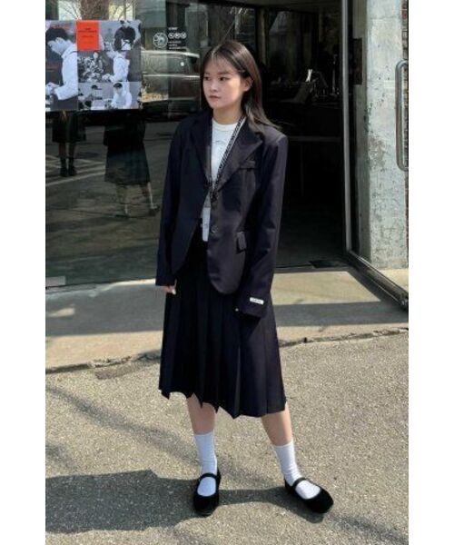 CRANK（クランク）の「フリルプリーツミディスカート_ダークネイビー（スカート・レディース・その他・MEDIUM/SMALL）」の4枚目の写真