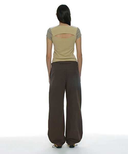 PARTIMENTO WOMEN(パルティメントウィメン)の「カットアウトスcoopネックショートスリーブTシャツ_レモン(Tシャツ/カットソー・レディース・ライトイエロー・SMALL/MEDIUM)」の4枚目の写真