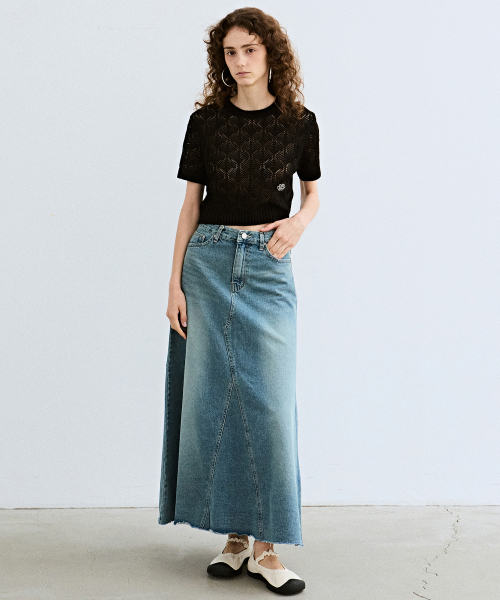 NICK&NICOLE（ニックアンドニコール）の「NICOLE SYMBOL PUNCHING HALF KNIT_BLACK（ニット/セーター・レディース・その他・FREE）」の4枚目の写真