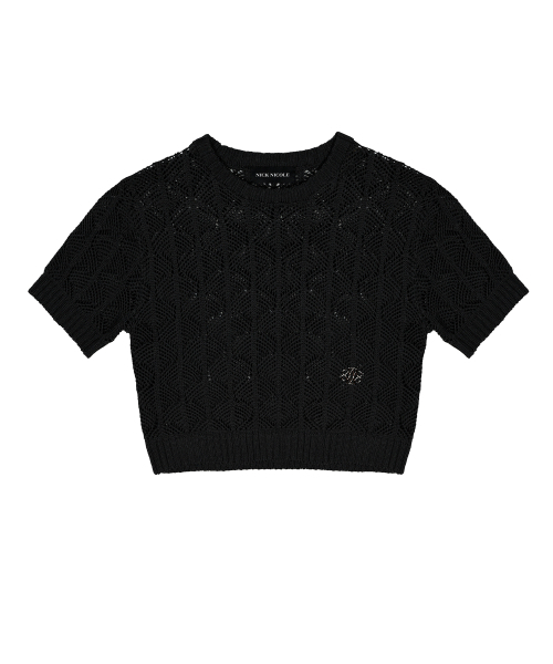 NICK&NICOLE（ニックアンドニコール）の「NICOLE SYMBOL PUNCHING HALF KNIT_BLACK（ニット/セーター・レディース・その他・FREE）」の5枚目の写真