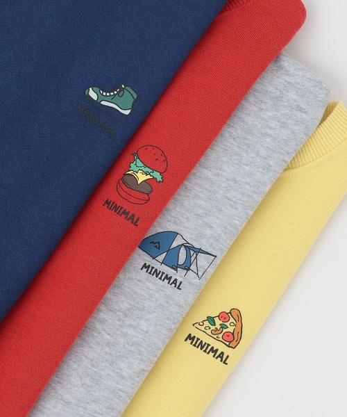 minimal(ミニマル)の「アソートプリントスウェット(スウェット・キッズ・トップグレー/ダークオレンジ/ネイビー/マスタード・120cm/130cm/140cm/90cm/100cm/110cm)」の12枚目の写真