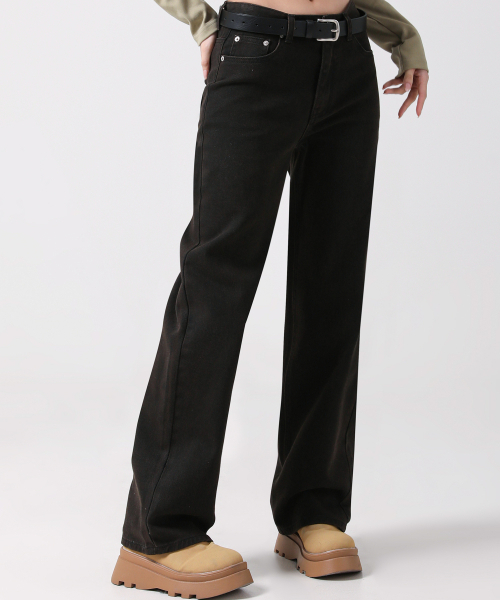 AVANDRESS(アバンドレス )の「STRAIGHT WIDE DENIM PANTS BROWN(デニムパンツ・メンズ・ブラウン・LARGE/X-LARGE/SMALL/MEDIUM)」の1枚目の写真