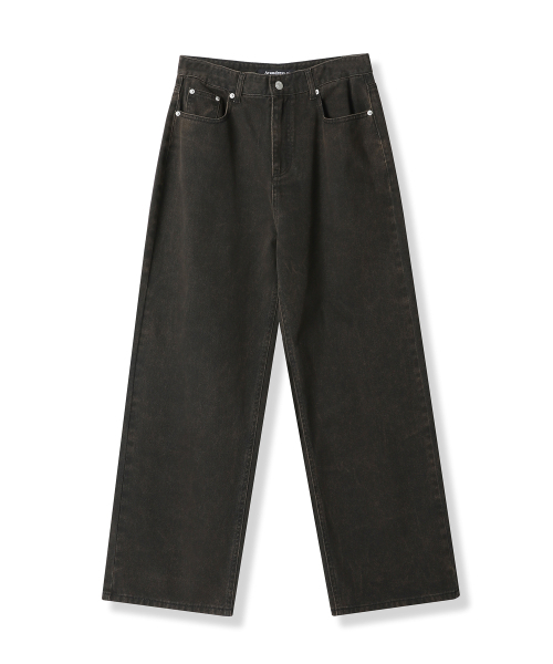 AVANDRESS(アバンドレス )の「STRAIGHT WIDE DENIM PANTS BROWN(デニムパンツ・メンズ・ブラウン・LARGE/X-LARGE/SMALL/MEDIUM)」の3枚目の写真