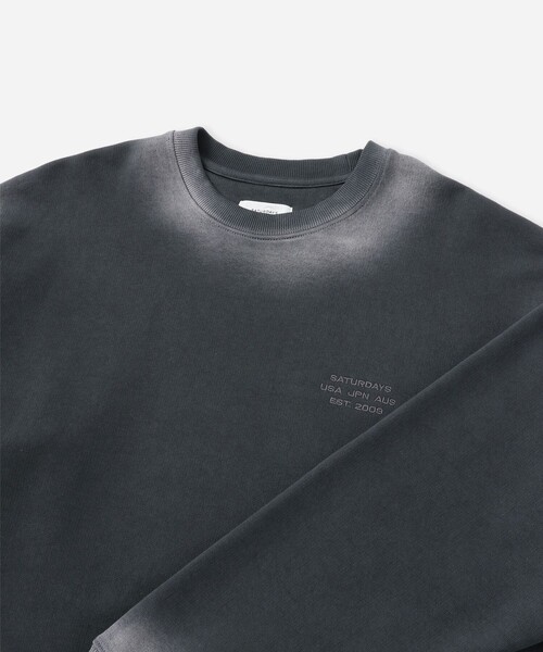 Saturdays NYC（サタデーズ ニューヨークシティ ）の「Ari Relaxed Faded Dye Sweatshirt（スウェット・メンズ・スミクロ/グリーン/ワイン・M/S/L/XL）」の19枚目の写真