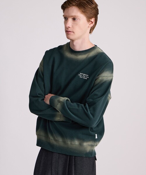 Saturdays NYC（サタデーズ ニューヨークシティ ）の「Ari Relaxed Faded Dye Sweatshirt（スウェット・メンズ・スミクロ/グリーン/ワイン・M/S/L/XL）」の4枚目の写真