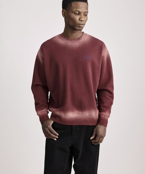 Saturdays NYC（サタデーズ ニューヨークシティ ）の「Ari Relaxed Faded Dye Sweatshirt（スウェット・メンズ・スミクロ/グリーン/ワイン・M/S/L/XL）」の3枚目の写真