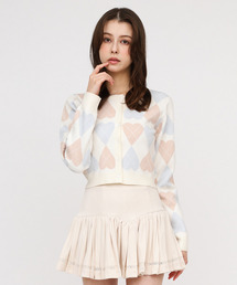 ROYAL PARTY(ロイヤルパーティー)のハートアーガイルジャガードニットアンサンブル(アンサンブル)