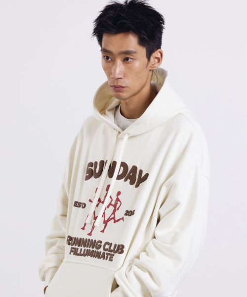 F.ILLUMINATE（フィルミネイト）の「ランニングクラブフードパーカー-クリーム（パーカー・レディース・その他・SMALL/MEDIUM/LARGE）」の3枚目の写真