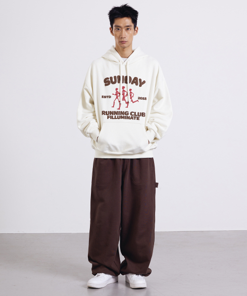 F.ILLUMINATE（フィルミネイト）の「ランニングクラブフードパーカー-クリーム（パーカー・レディース・その他・SMALL/MEDIUM/LARGE）」の4枚目の写真