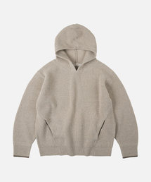 KANGAROO KNIT PULLOVER HOODY _ OATMEAL