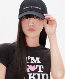 YOUHEE（ユヒ）の「LETTERING BALL CAP BLACK（キャップ）」
