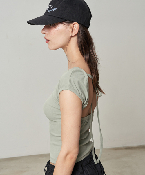 RENSE(レンセ)の「Back Open Top Soft Khaki(Tシャツ/カットソー・レディース・その他・FREE)」の6枚目の写真