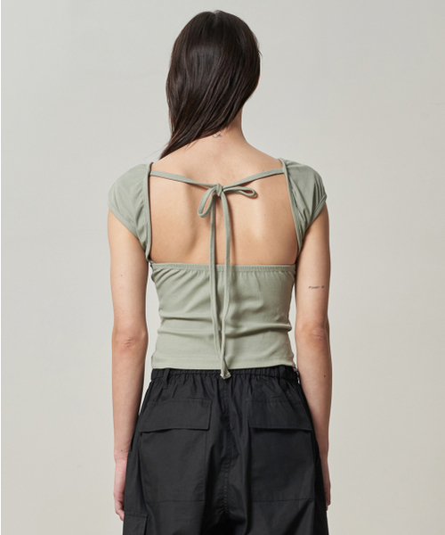 RENSE(レンセ)の「Back Open Top Soft Khaki(Tシャツ/カットソー・レディース・その他・FREE)」の5枚目の写真