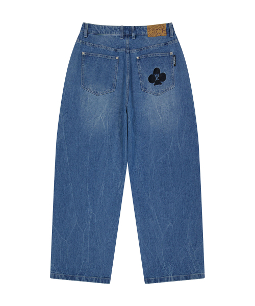 Wacky WiLLy(ワッキーウィリー)の「リアルワイドデニムパンツインディゴ(デニムパンツ・レディース・その他・X-LARGE/SMALL/MEDIUM/LARGE)」の3枚目の写真