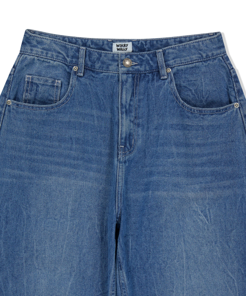 Wacky WiLLy(ワッキーウィリー)の「リアルワイドデニムパンツインディゴ(デニムパンツ・レディース・その他・X-LARGE/SMALL/MEDIUM/LARGE)」の4枚目の写真