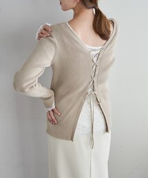 SHENERY | レースアップニット(ニット/セーター)