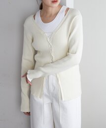 SHENERY | レースアップニット(ニット/セーター)