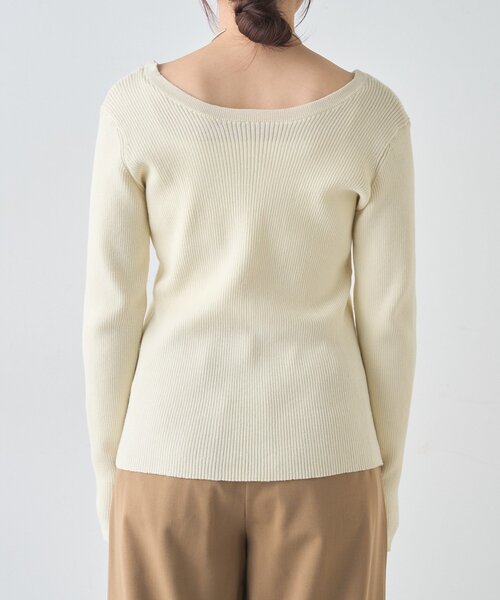 SHENERY(シーナリー)の「レースアップニット(ニット/セーター・レディース・オフホワイト/ブラック/ベージュ・FREE)」の13枚目の写真