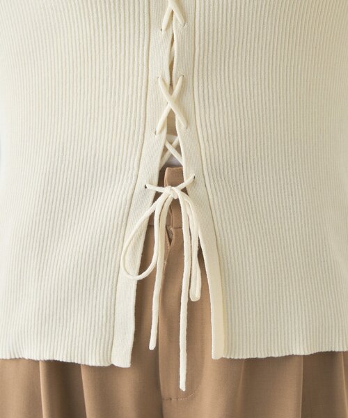 SHENERY(シーナリー)の「レースアップニット(ニット/セーター・レディース・オフホワイト/ブラック/ベージュ・FREE)」の17枚目の写真