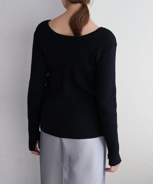 SHENERY(シーナリー)の「レースアップニット(ニット/セーター・レディース・オフホワイト/ブラック/ベージュ・FREE)」の20枚目の写真