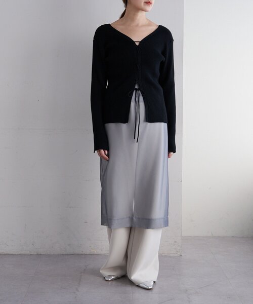 SHENERY(シーナリー)の「レースアップニット(ニット/セーター・レディース・オフホワイト/ブラック/ベージュ・FREE)」の22枚目の写真