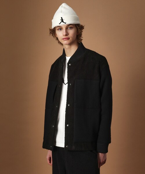 フォーティーカラッツ アンド ゴーニーゴ（40CARATS&525）/2重織りモッサボアパイル コンビブルゾン 2重織りモッサボアパイル コンビブルゾン（ブルゾン）｜40ct＆525