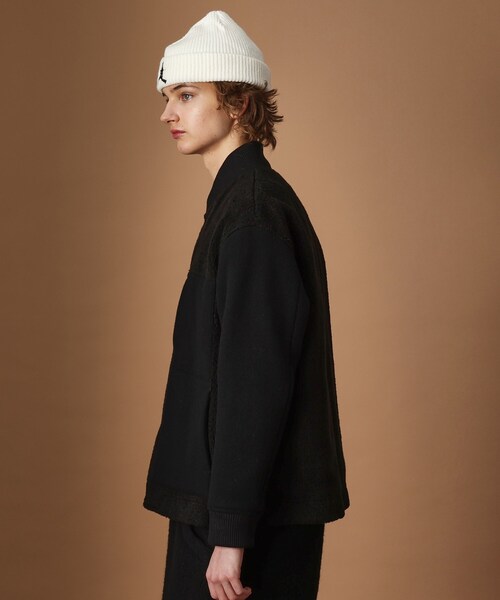 40ｃｔ＆525（フォーティーカラッツアンドゴーニーゴ）の「2重織りモッサボアパイル コンビブルゾン（ブルゾン・メンズ・ブラック・01/02/03/04）」の4枚目の写真