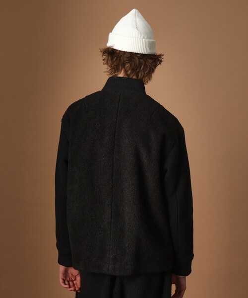 40ｃｔ＆525（フォーティーカラッツアンドゴーニーゴ）の「2重織りモッサボアパイル コンビブルゾン（ブルゾン・メンズ・ブラック・01/02/03/04）」の5枚目の写真