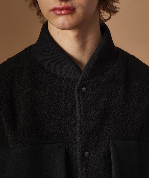 40ｃｔ＆525（フォーティーカラッツアンドゴーニーゴ）の「2重織りモッサボアパイル コンビブルゾン（ブルゾン・メンズ・ブラック・01/02/03/04）」の6枚目の写真