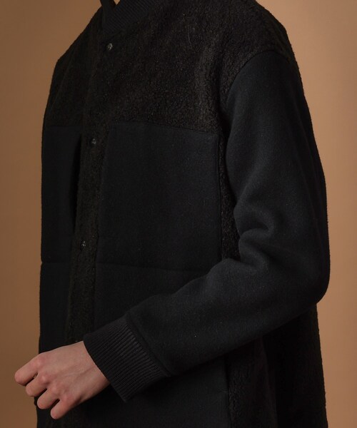 40ｃｔ＆525（フォーティーカラッツアンドゴーニーゴ）の「2重織りモッサボアパイル コンビブルゾン（ブルゾン・メンズ・ブラック・01/02/03/04）」の8枚目の写真