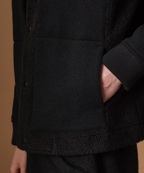 40ｃｔ＆525（フォーティーカラッツアンドゴーニーゴ）の「2重織りモッサボアパイル コンビブルゾン（ブルゾン・メンズ・ブラック・01/02/03/04）」の9枚目の写真